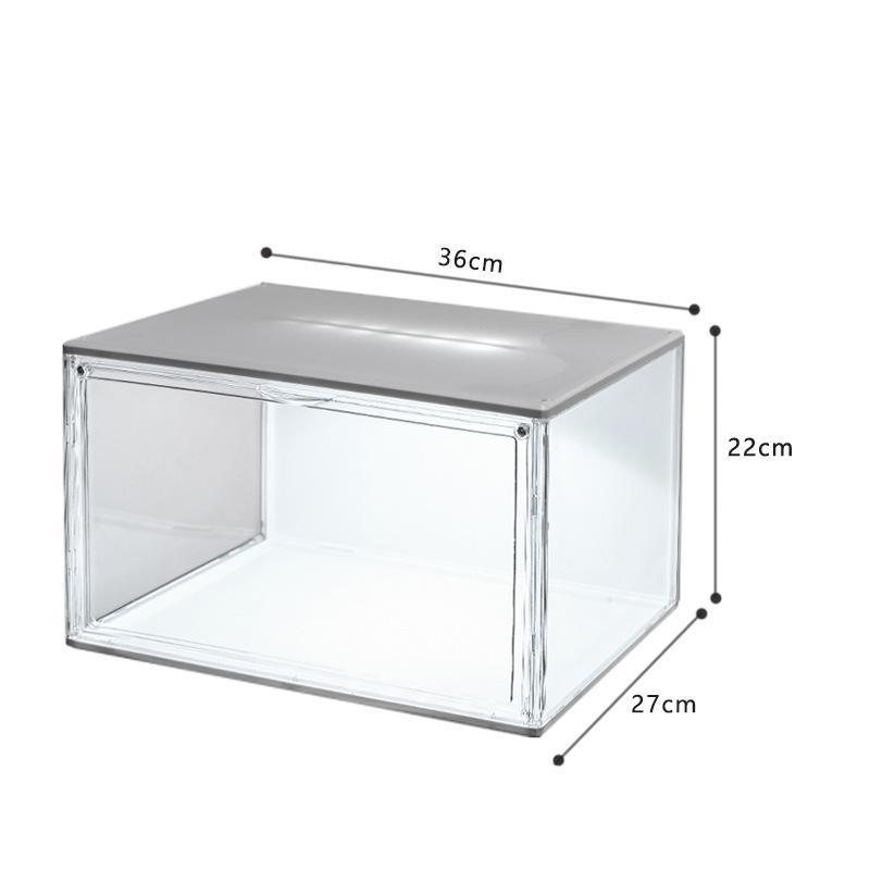 Caja de exhibición de modelos MOC con luces, gabinete transparente luminoso para guardar figuras, cubierta antipolvo transparente con LED y sonido activado.