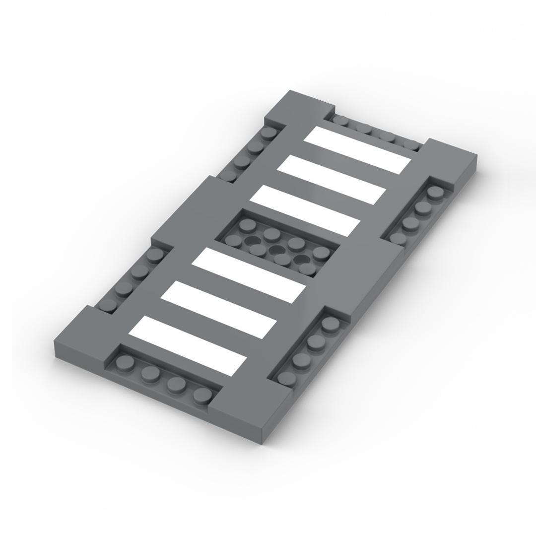 Bloques de construcción de partículas pequeñas compatibles con MOC, juego de bloques de construcción de escenas urbanas, placa base de carretera, piezas de placa de autopista de escenas urbanas