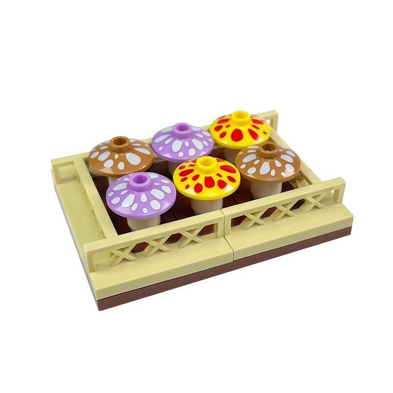 Piezas de bloques de construcción para jardín, compatibles con campos de flores y parterres de partículas pequeñas, juego de construcción de jardín botánico