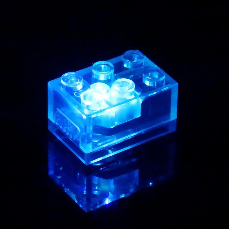 Accesorios de luz LED para ladrillos 2x3, compatibles con bloques de construcción de partículas pequeñas, luz LED multicolor intermitente.