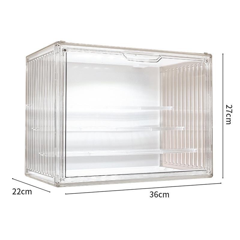 Caja de exhibición de modelos MOC con luces, gabinete transparente luminoso para guardar figuras, cubierta antipolvo transparente con LED y sonido activado.