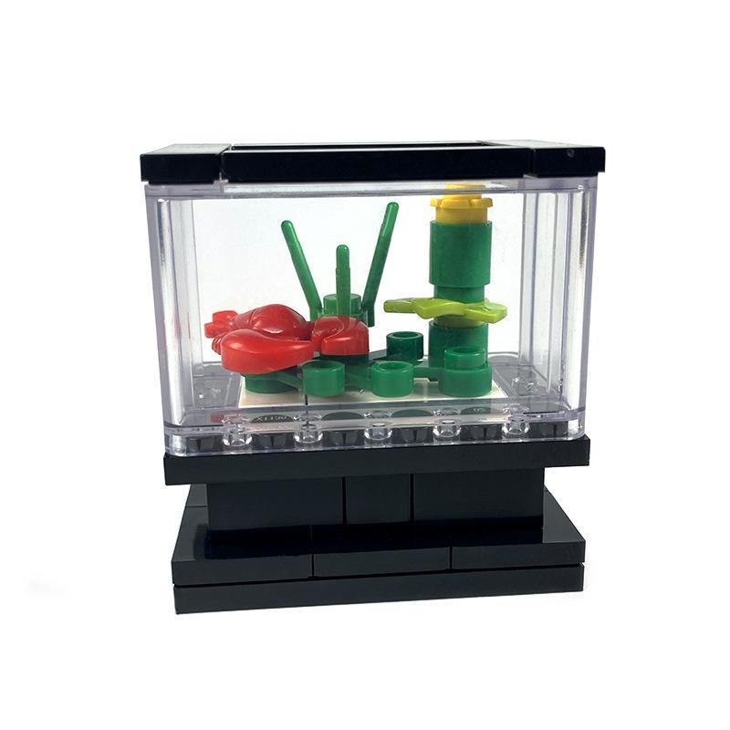 Conjunto de piezas MOC para muebles modernos, bloques de construcción de sofás, soportes de TV y muebles de decoración de interiores de partículas pequeñas, piezas y accesorios para decoración del hogar.