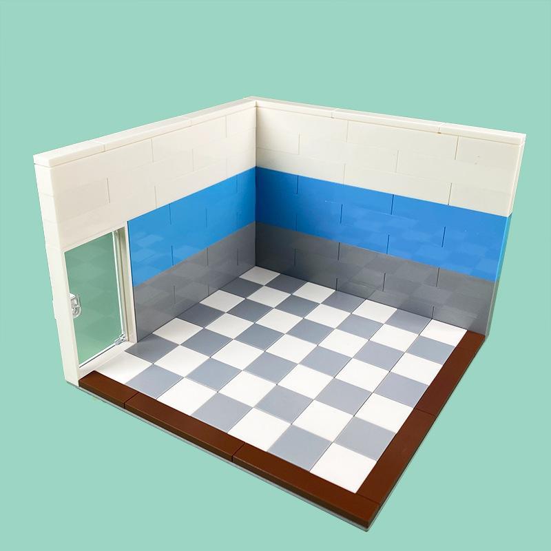 Conjunto de piezas MOC para muebles modernos, bloques de construcción de sofás, soportes de TV y muebles de decoración de interiores de partículas pequeñas, piezas y accesorios para decoración del hogar.