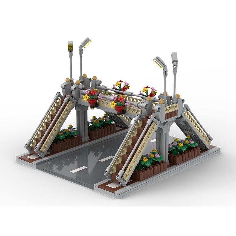 Bloques de construcción de partículas pequeñas compatibles con MOC, juego de bloques de construcción de escenas urbanas, placa base de carretera, piezas de placa de autopista de escenas urbanas