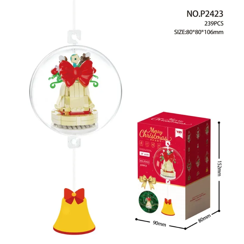 Adornos navideños 2025, decoraciones navideñas con bloques de construcción de micropartículas, el mejor regalo de Navidad para niños.