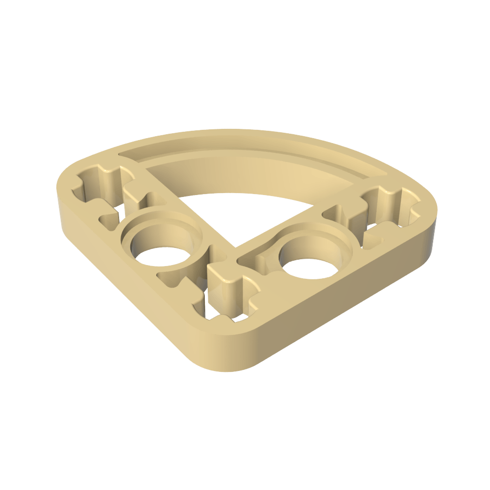 Viga técnica 3 x 3 en forma de L con un cuarto de elipse delgado-MyGobricksEs