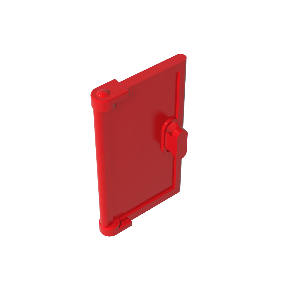 Puerta 1x2x3 con Tirador Vertical, Molde Nuevo para Marcos sin Mesa-MyGobricksEs