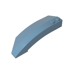 Cuña curva 8 x 3 x 2 abierta derecha-MyGobricksEs