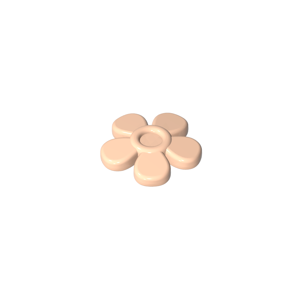 Accesorio para la cabeza Flor con 5 pétalos lisos y alfiler-MyGobricksEs