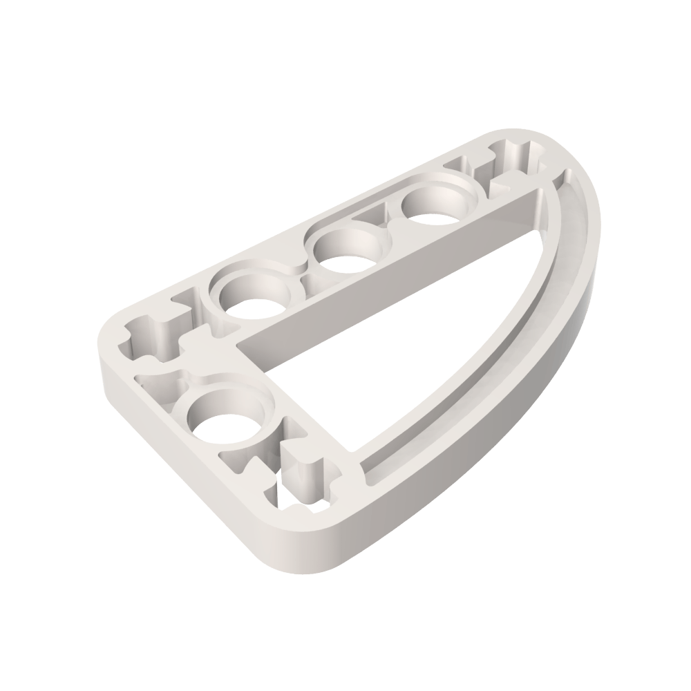 Viga técnica 3 x 5 en forma de L con un cuarto de elipse delgado-MyGobricksEs