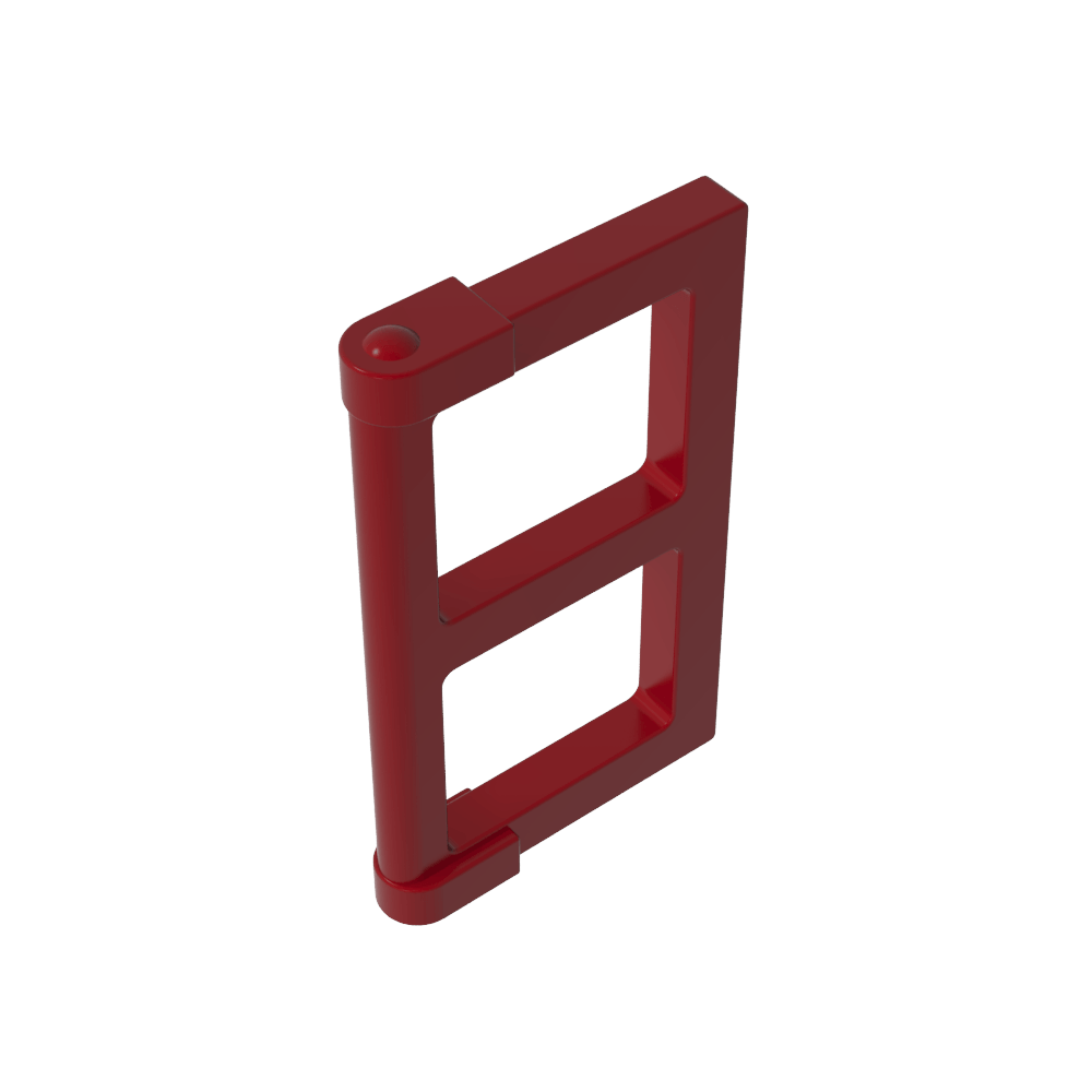 Ventana de 1 x 2 x 3 paneles con pestañas gruesas en las esquinas-MyGobricksEs