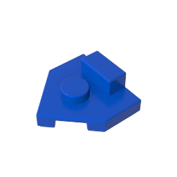 Placa especial de cuña de 2 x 2, perno central, pestaña elevada de 1 x 1/2-MyGobricksEs