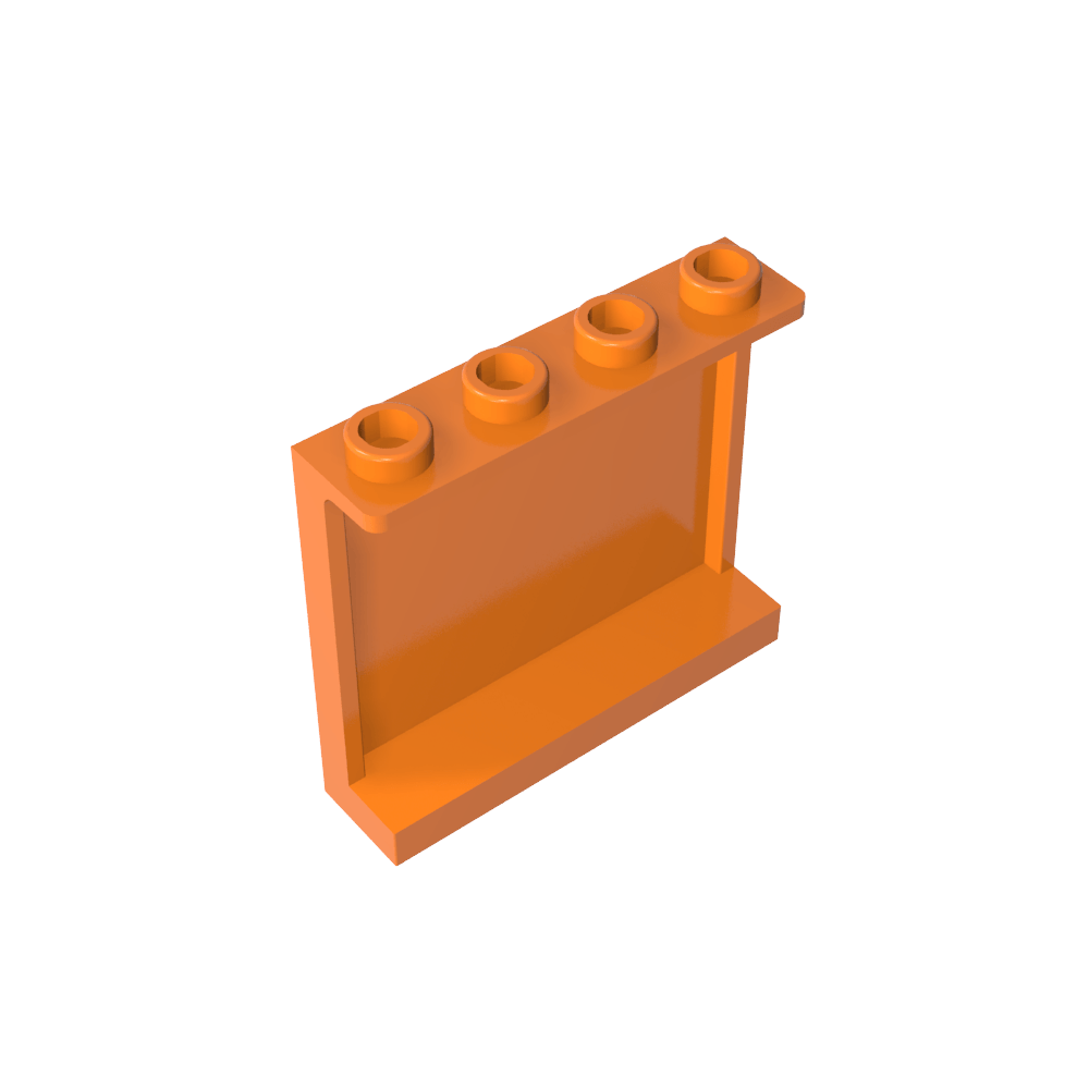 Panel 1 x 4 x 3 [Soportes laterales/Montantes huecos]-MyGobricksEs
