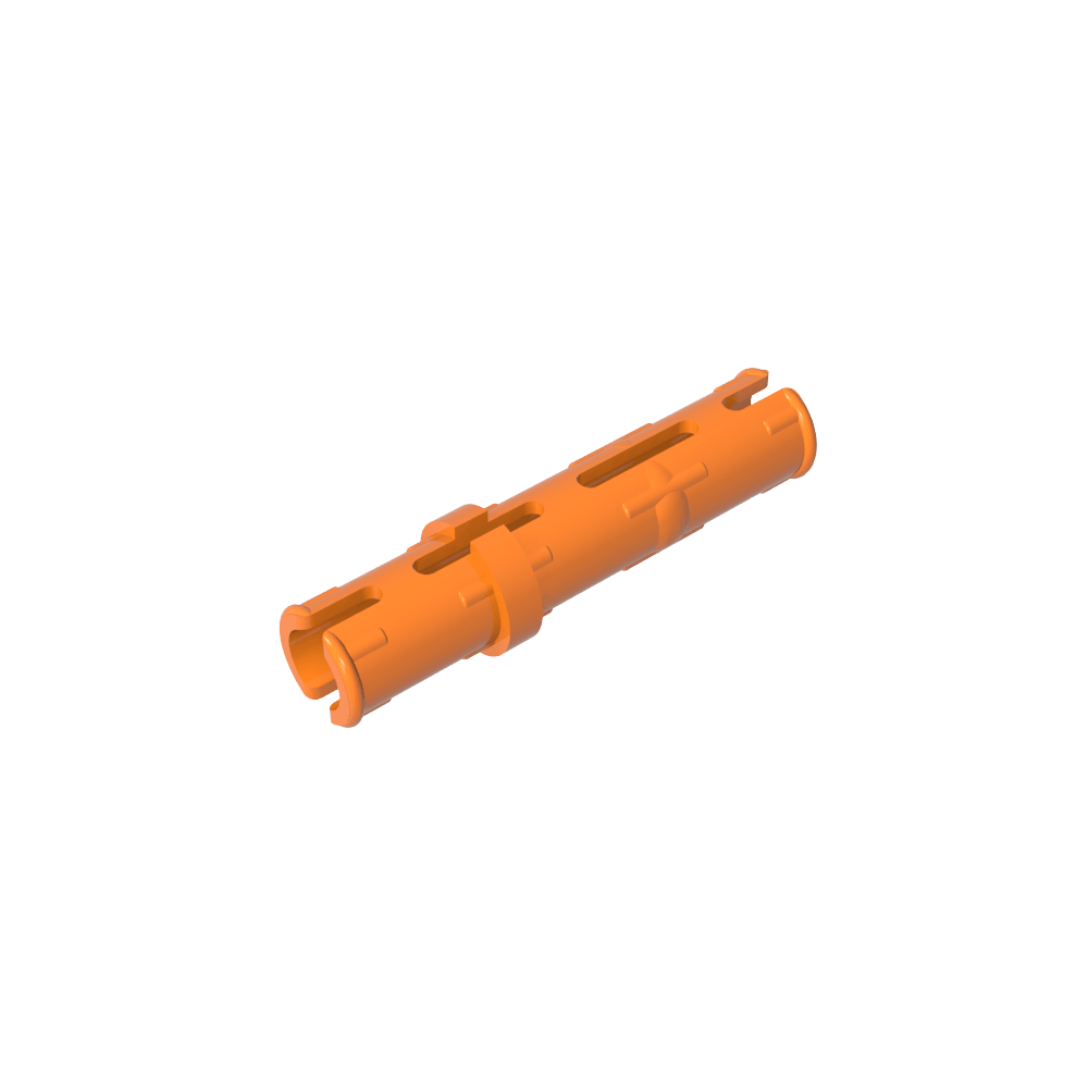 Pasador técnico largo con crestas de fricción longitudinales y 2 ranuras centrales-MyGobricksEs