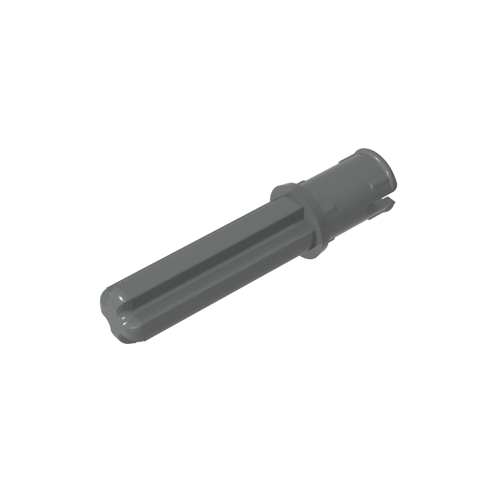 Pasador de eje Technic 3L con crestas de fricción longitudinales y eje 2L-MyGobricksEs
