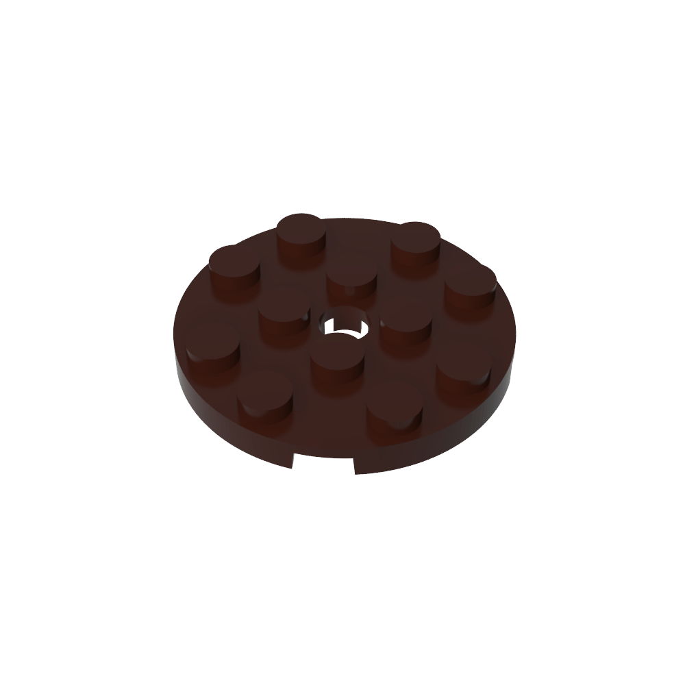 Placa redonda 4 x 4 con orificio para pasador-MyGobricksEs