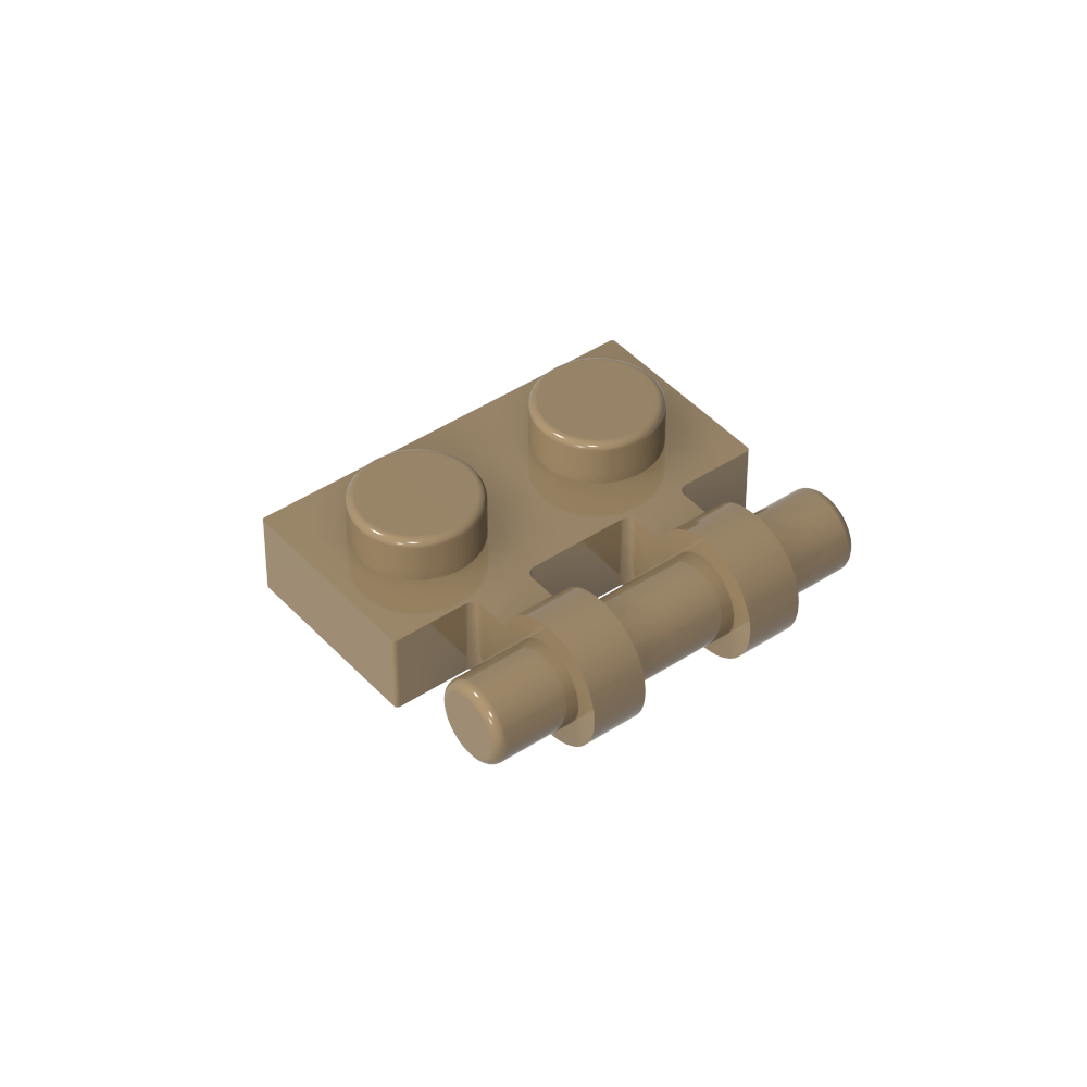 Placa especial 1 x 2 asas laterales [extremos libres]-MyGobricksEs