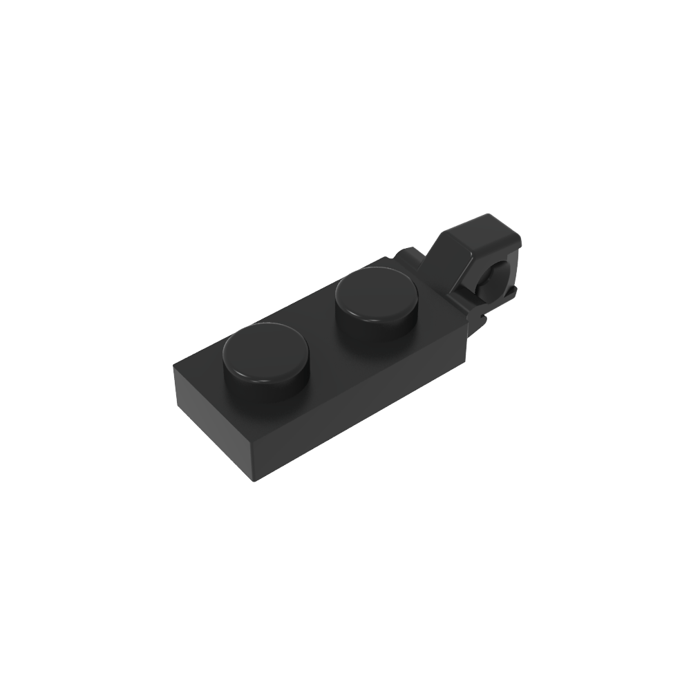 Placa de bisagra 1 x 2 con bloqueo con 1 dedo en el extremo, sin ranura-MyGobricksEs