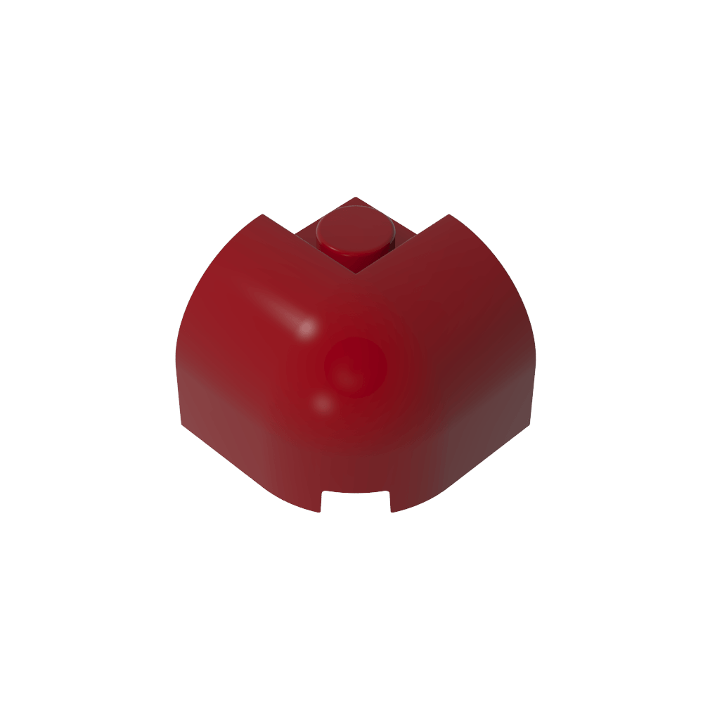 Ladrillo curvo 2 x 2 x 1 1/3 con parte superior curva - Esquina-MyGobricksEs