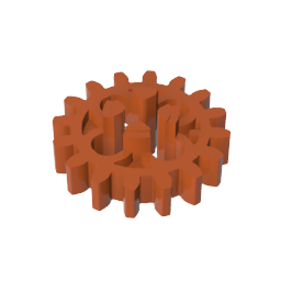Engranaje Technic de 16 dientes con agujeros redondos [estilo antiguo]-MyGobricksEs