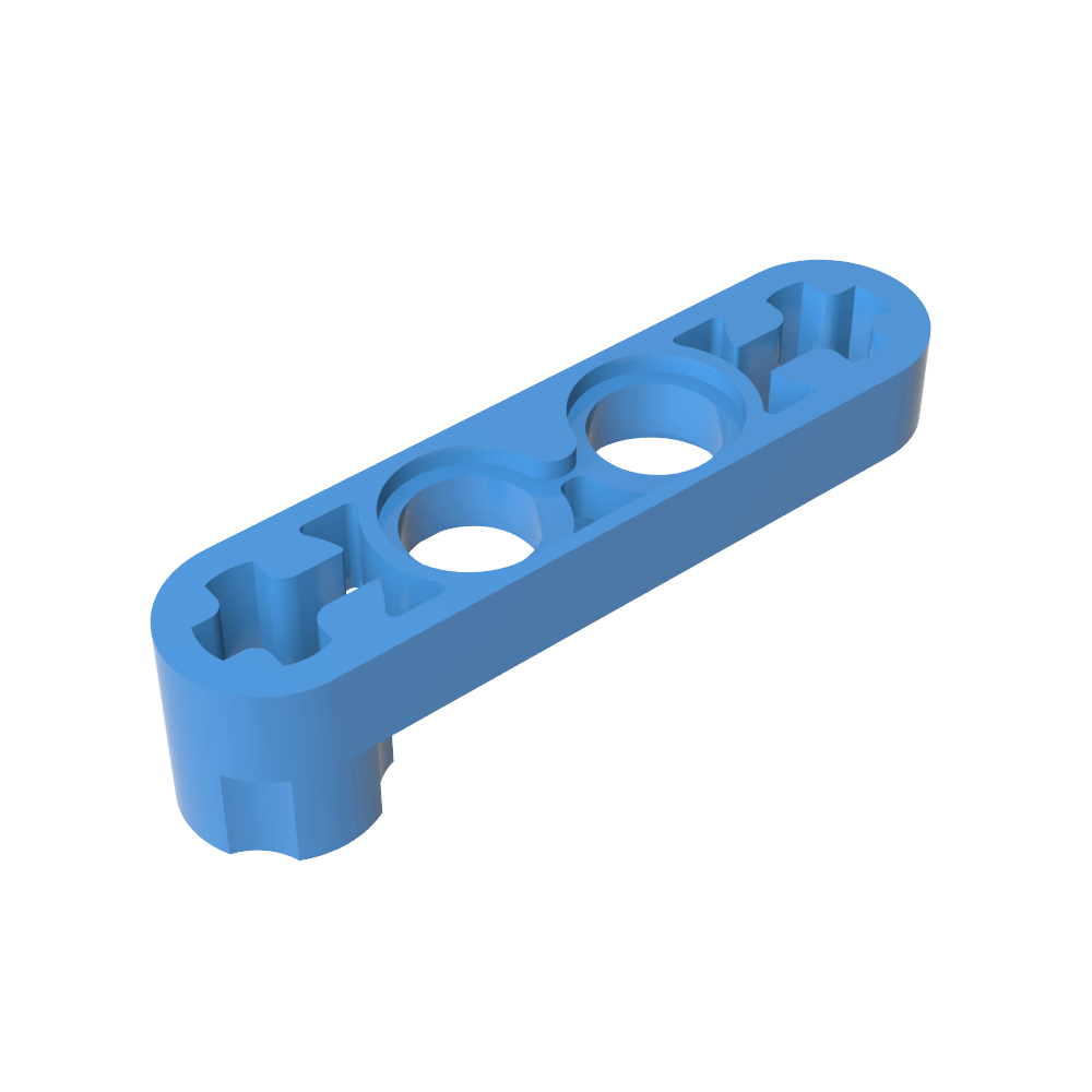 Viga técnica 1 x 4 delgada con conector de perno-MyGobricksEs