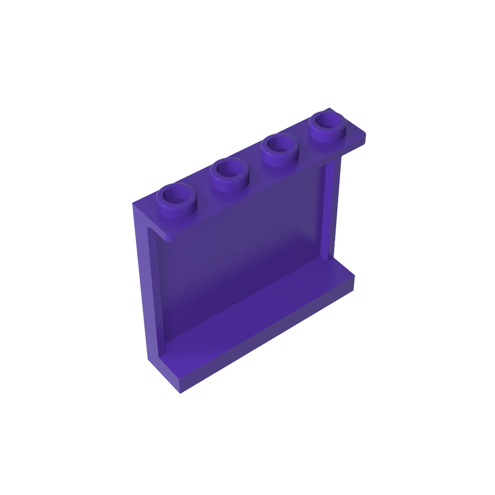 Panel 1 x 4 x 3 [Soportes laterales/Montantes huecos]-MyGobricksEs