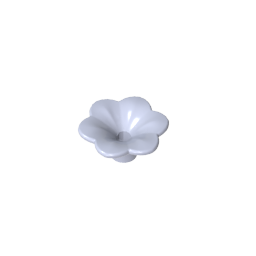 Planta, Kit de accesorios para exterior, Flor con 6 pétalos redondeados y alfiler-MyGobricksEs