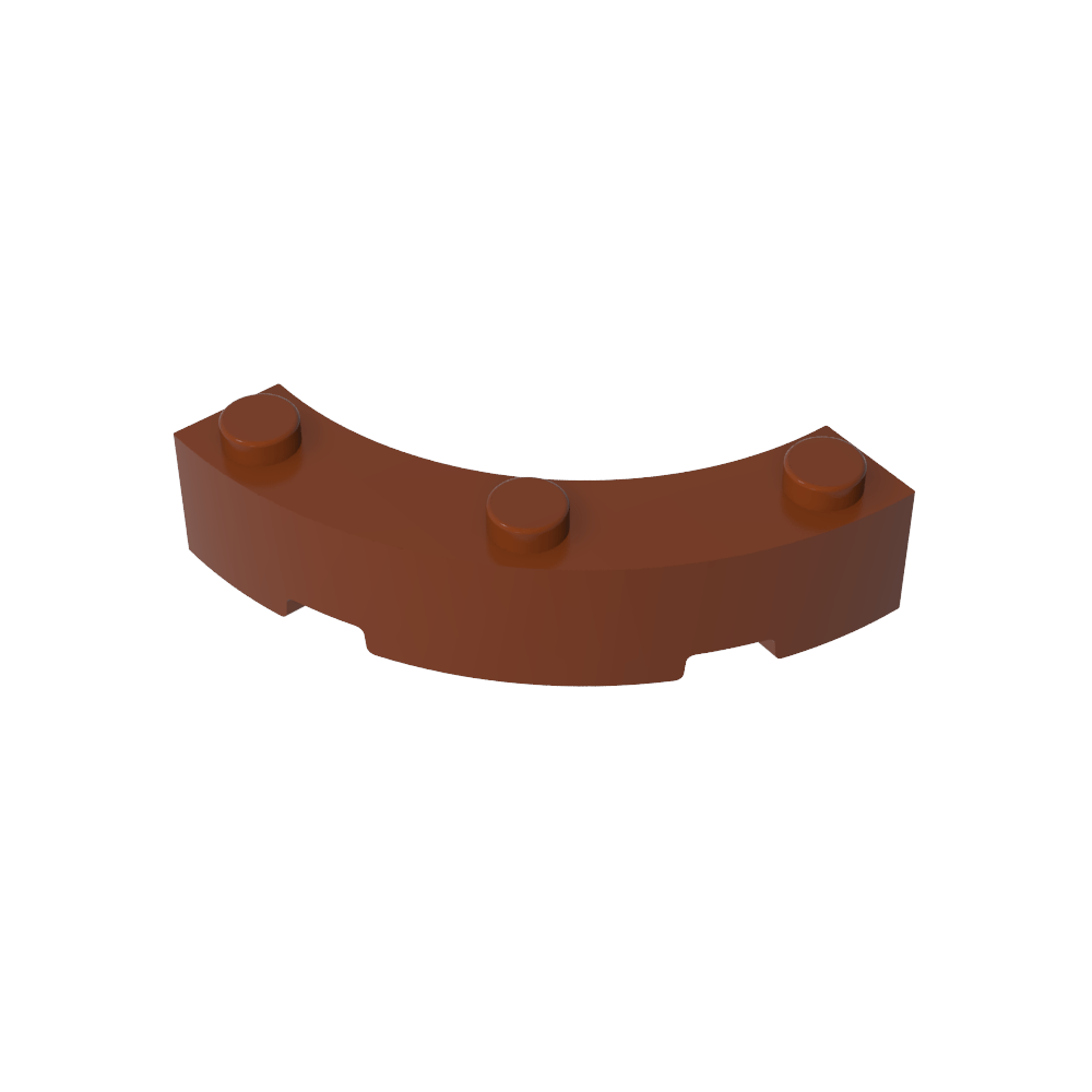 Ladrillo de esquina redonda de 4 x 4 Macaroni de ancho con 3 montantes-MyGobricksEs