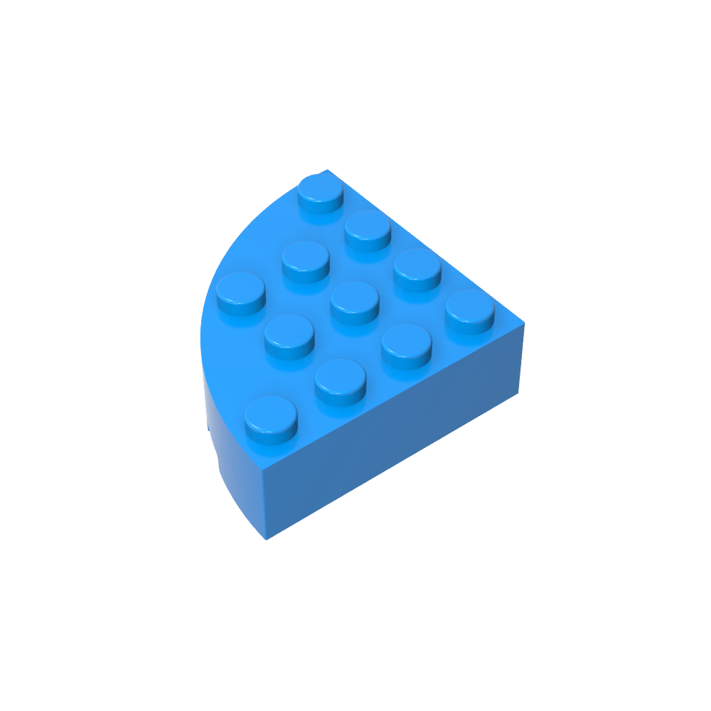 Ladrillo de esquina redonda de 4 x 4, ladrillo completo-MyGobricksEs
