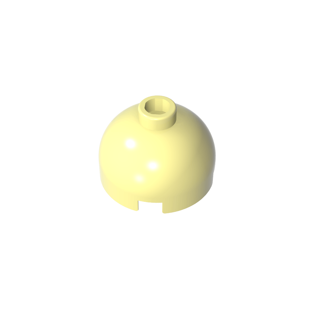 Ladrillo redondo de 2 x 2 con parte superior abovedada - Perno abierto bloqueado sin soporte de eje inferior-MyGobricksEs