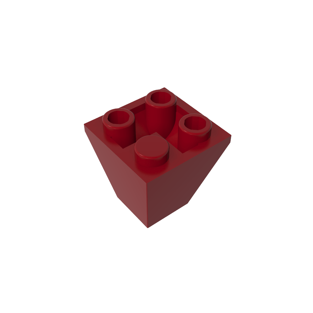 Pendiente Invertida 45° 2 x 2 Doble Convexa-MyGobricksEs