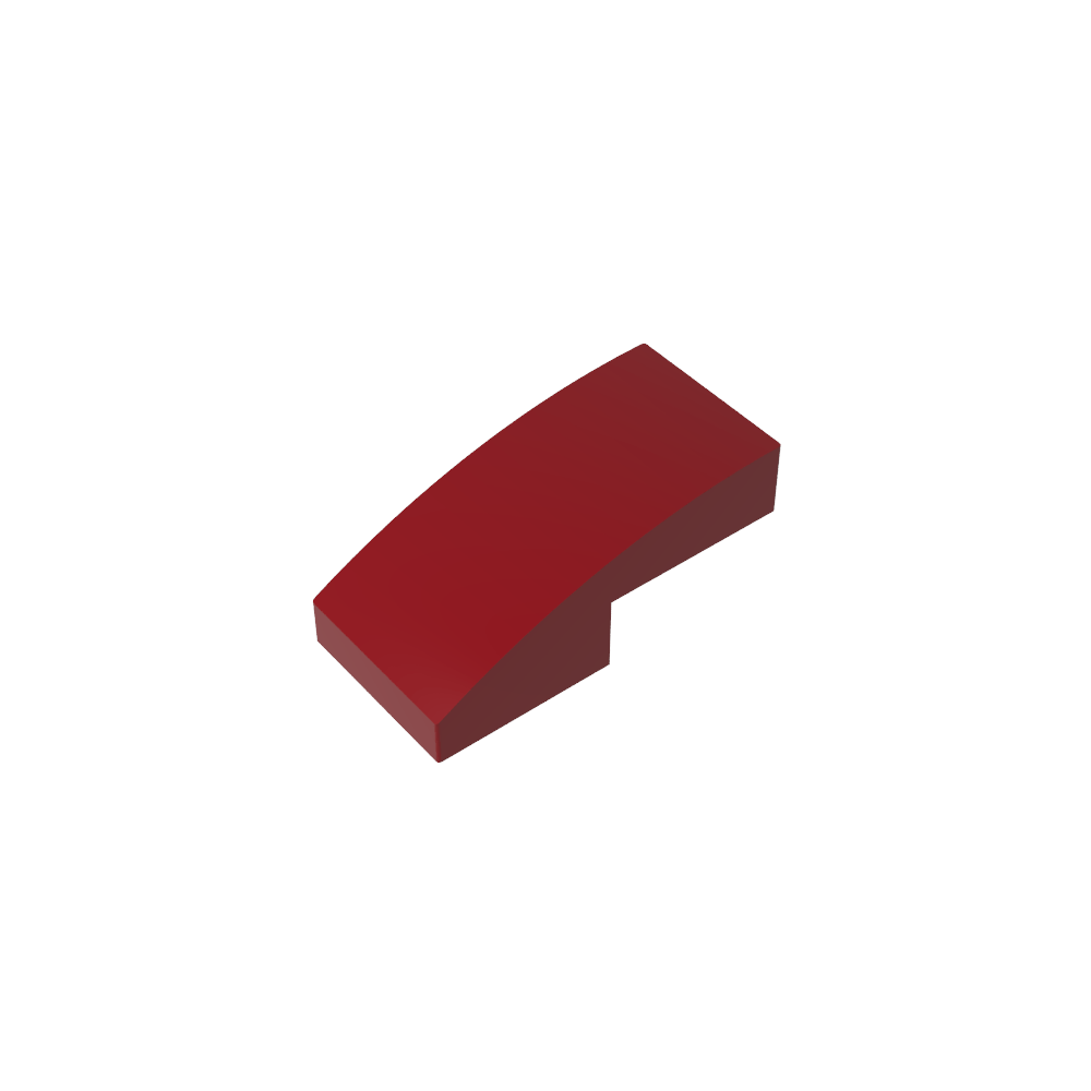 Pendiente curva 2 x 1 sin montantes [1/2 arco]-MyGobricksEs