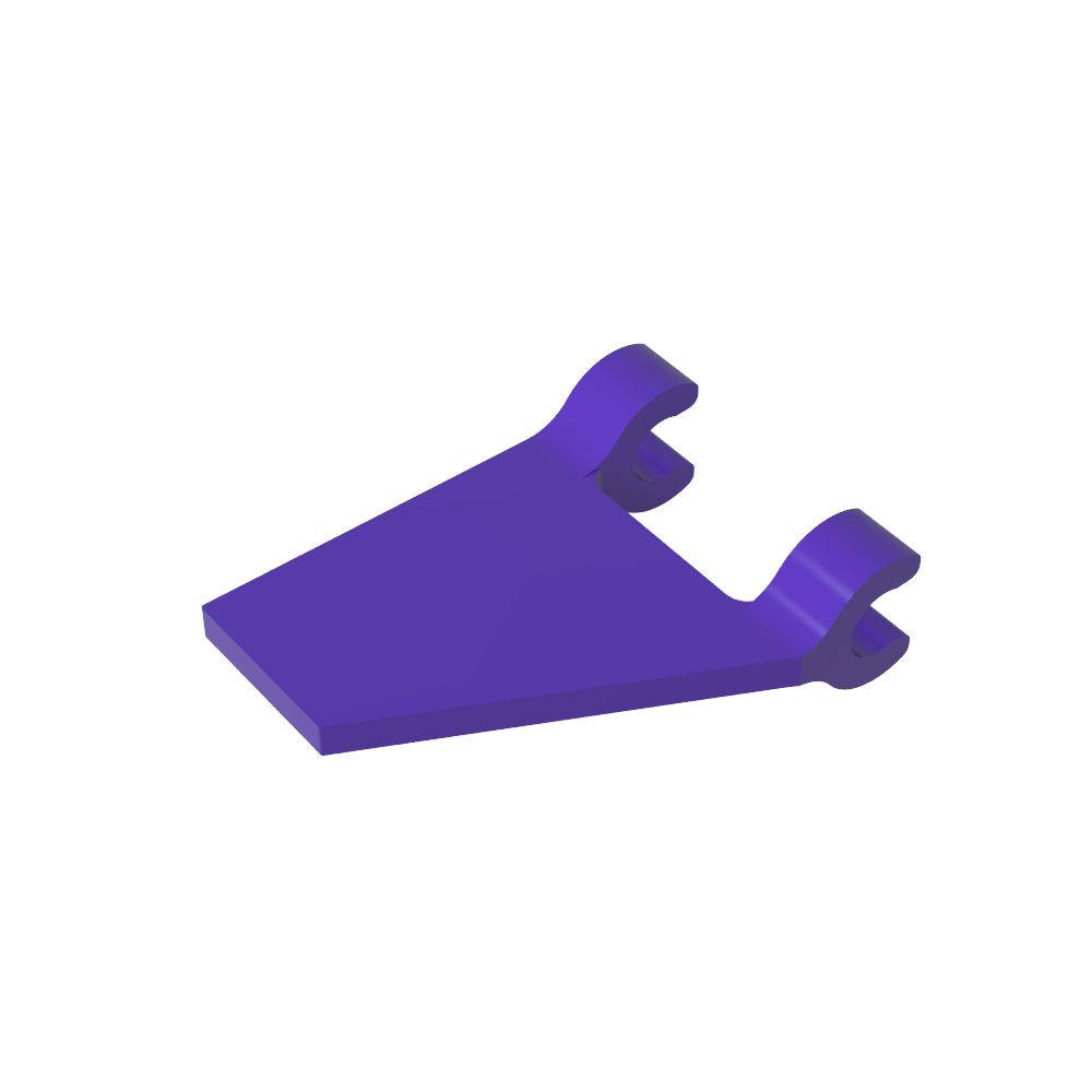 Bandera trapezoidal 2 x 2 con 2 clips [clips en U gruesos]-MyGobricksEs