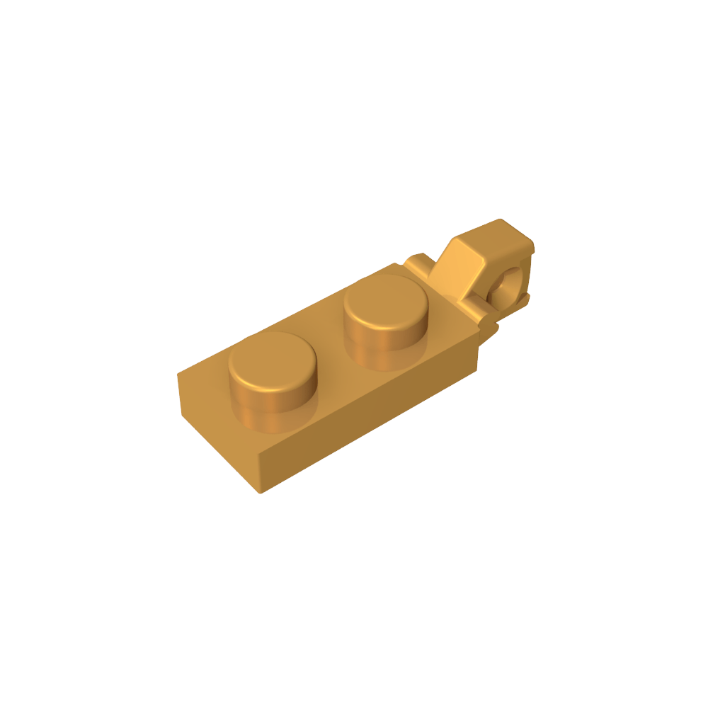 Placa de bisagra 1 x 2 con bloqueo con 1 dedo en el extremo, sin ranura-MyGobricksEs
