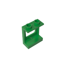 Ventana de 1 x 2 x 2, plano, un solo orificio superior e inferior para vidrio-MyGobricksEs