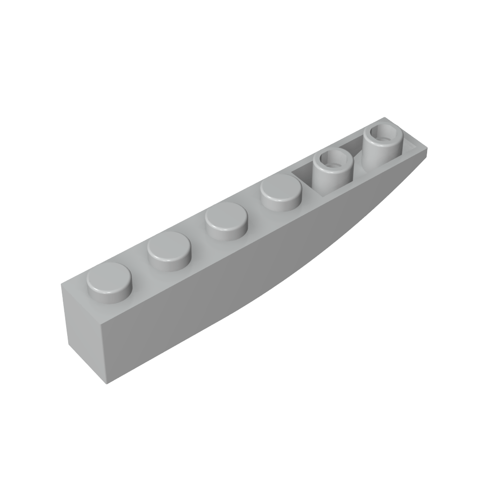 Ladrillo Curvo 6 x 1 Invertido-MyGobricksEs