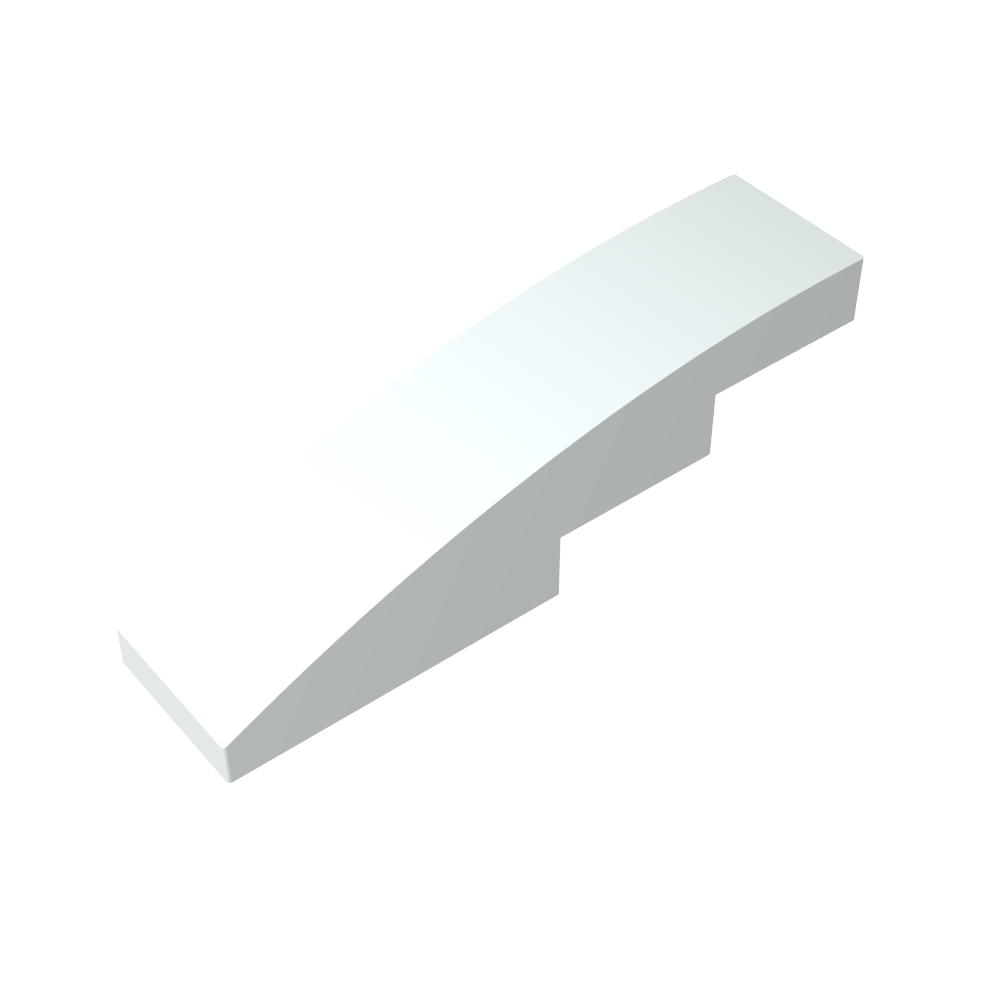 Pendiente curva 4 x 1 sin montantes [Soporte para montantes con crestas asimétricas]-MyGobricksEs