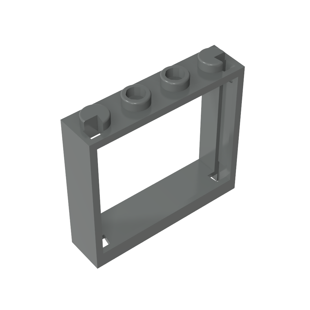 Ventana 1 x 4 x 3 sin pestañas de persiana-MyGobricksEs