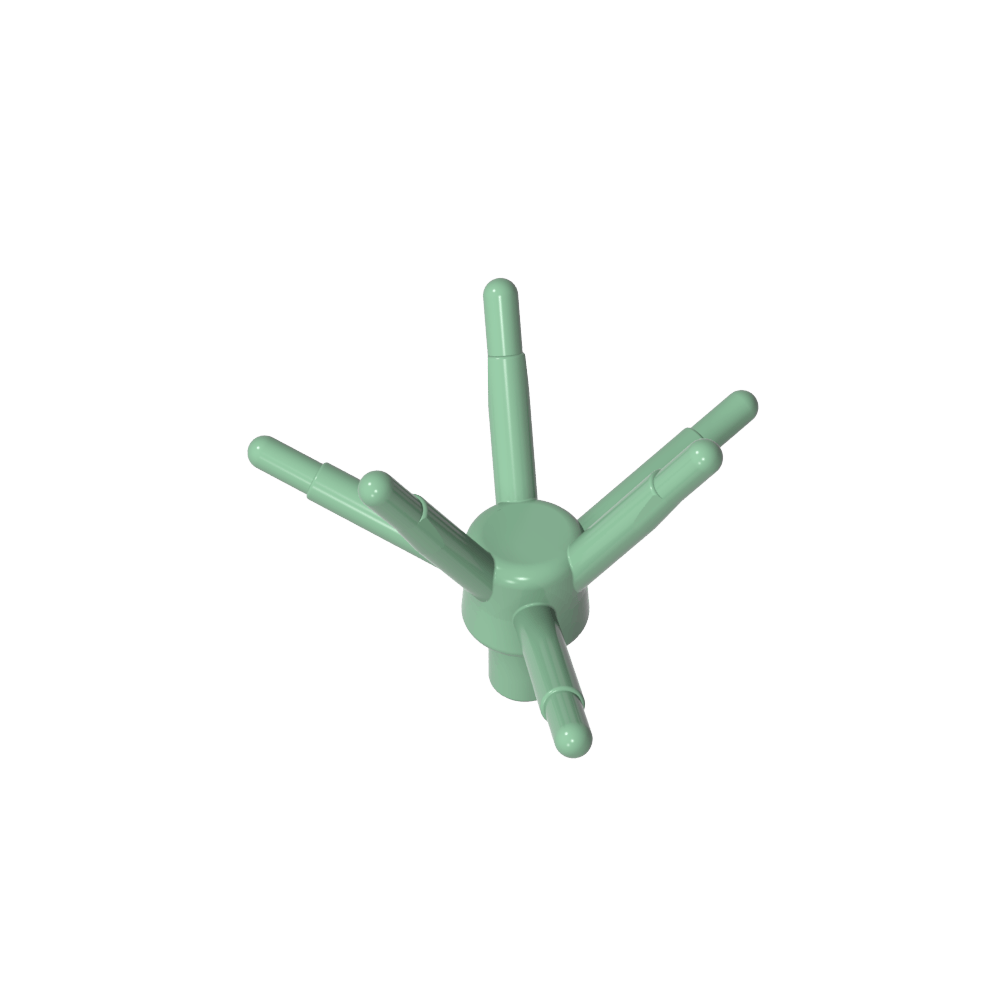 Planta, Tallo de Flor con Barra y 6 Tallos-MyGobricksEs