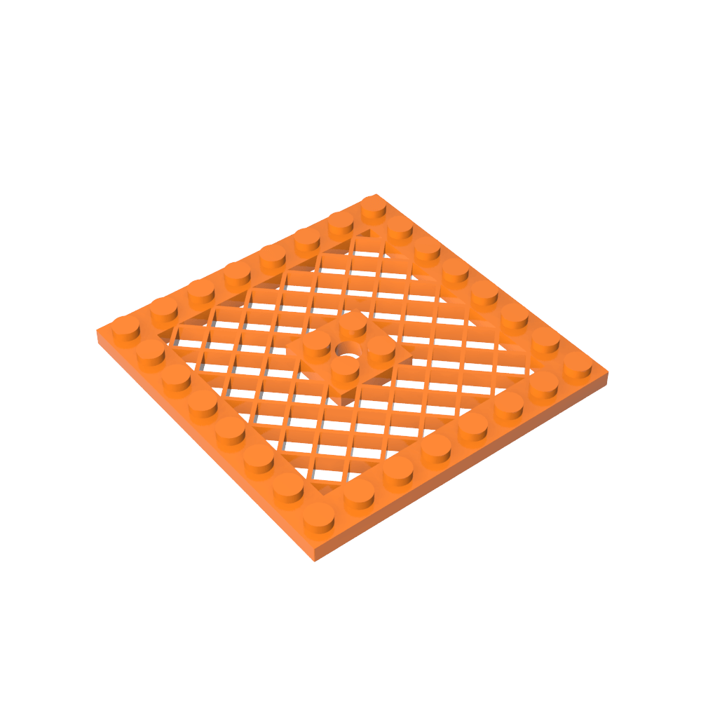 Placa especial 8 x 8 con rejilla [agujero en el centro]-MyGobricksEs