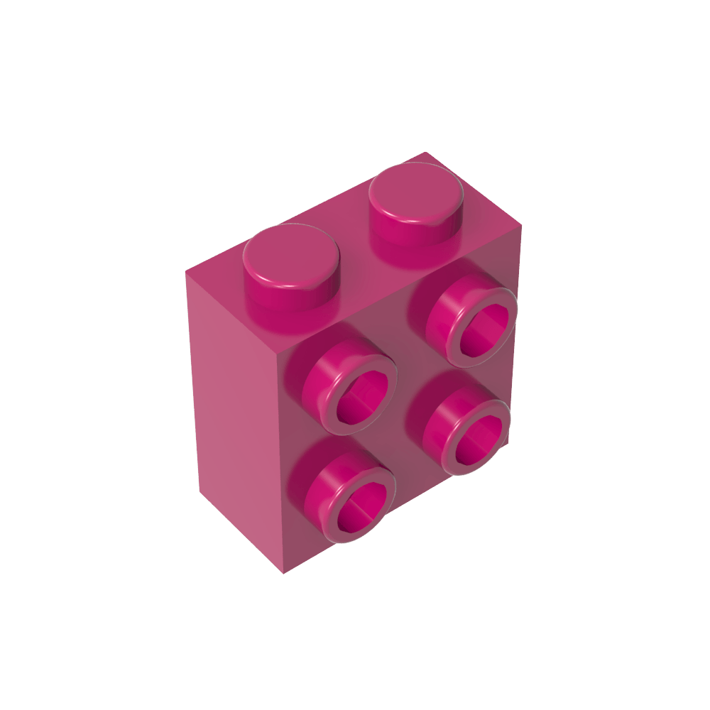 Ladrillo especial 1 x 2 x 1 2/3 con cuatro montantes en un lado-MyGobricksEs