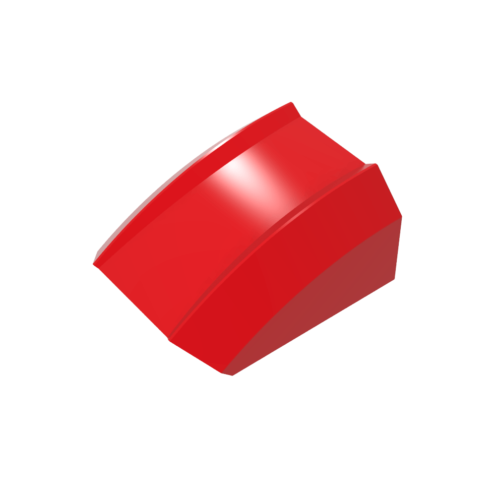 Pendiente curva 2 x 2 con borde, sin montantes-MyGobricksEs