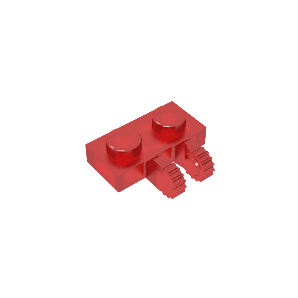 Placa de bisagra 1 x 2 con bloqueo con 2 dedos en el costado, 9 dientes-MyGobricksEs