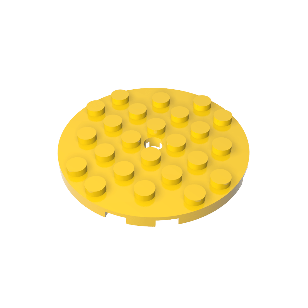 Plato redondo 6 x 6 con agujero-MyGobricksEs