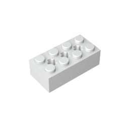 Ladrillo especial 2 x 4 con 3 agujeros para ejes-MyGobricksEs