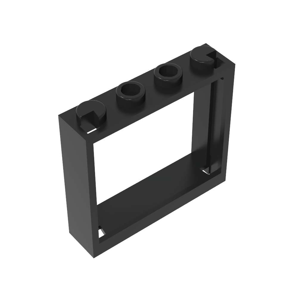 Ventana 1 x 4 x 3 sin pestañas de persiana-MyGobricksEs
