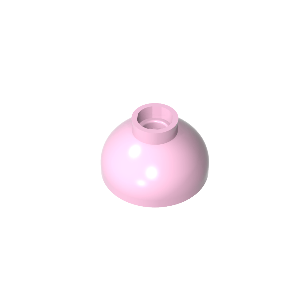 Ladrillo redondo de 2 x 2 pulgadas con base de cúpula [montante abierto]-MyGobricksEs
