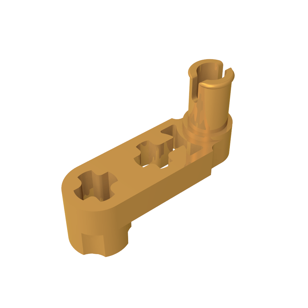 Brazo elevador Technic Beam 3 x 0,5 con buje y pasador/manivela-MyGobricksEs