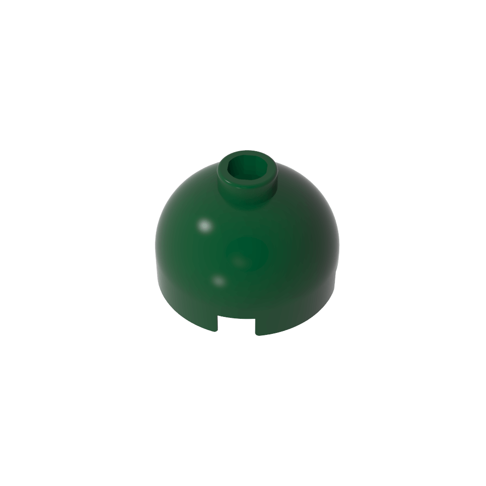 Ladrillo redondo de 2 x 2 con parte superior abovedada - Perno abierto bloqueado sin soporte de eje inferior-MyGobricksEs