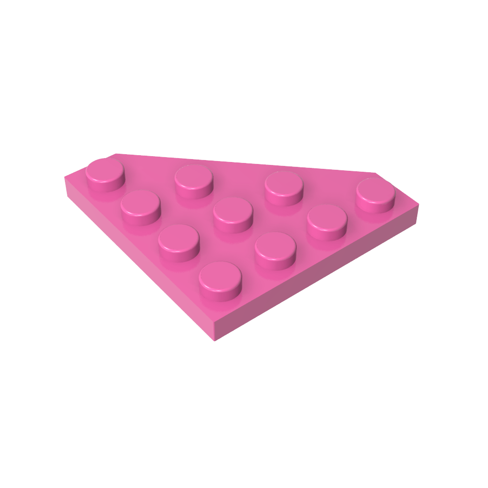 Placa de cuña de 4 x 4 con esquina cortada-MyGobricksEs